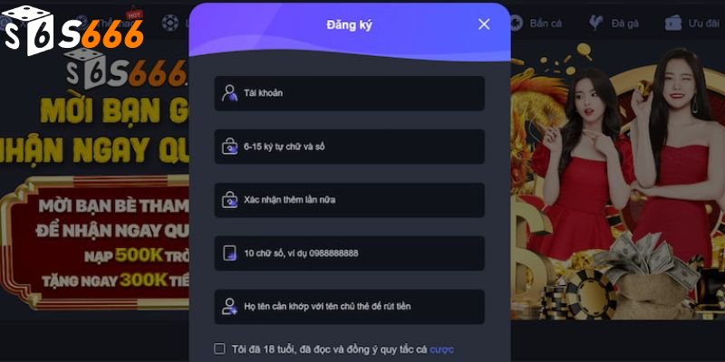 Những thỏa thuận đăng ký s66 với người chơi